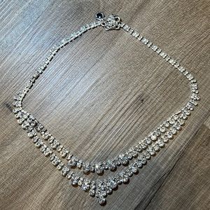 Faux diamond necklace